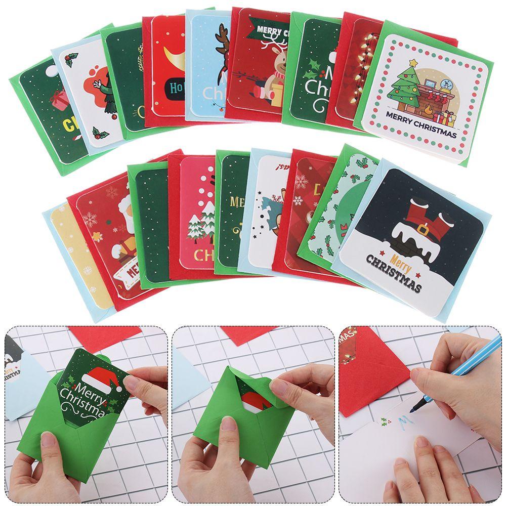 Set 24 Thiệp Chúc Mừng Năm Mới / Giáng Sinh Xinh Xắn Đáng Yêu Thẻ