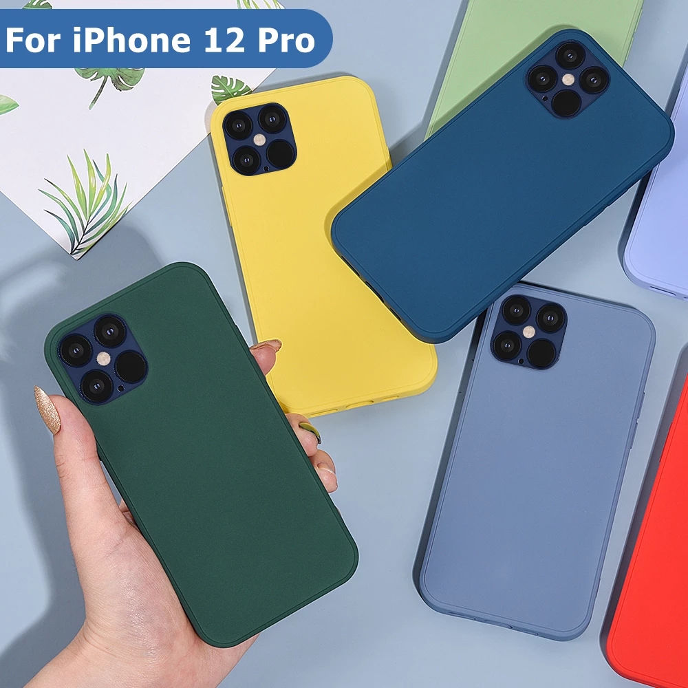 Ốp điện thoại silicon màu trơn tuỳ chọn cho Iphone 12 Pro Max 12 12 Max 12