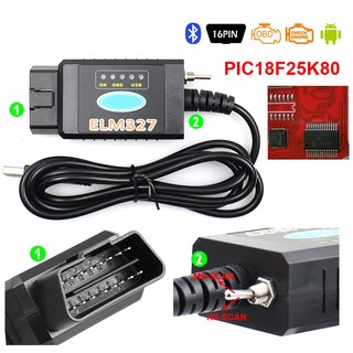 Thiết bị chẩn đoán lỗi elm327 usb v1.5 ftdi ft232rl + pic18f25k80 cho xe ford hs can / ms can elm 327 bluetooth obd2