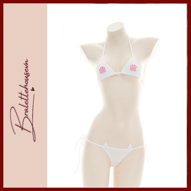 [HÌNH KHÁCH FEEDBACK] Set Bralette hoạt hình chân mèo độc đáo Tiny Meow S1093 Bralettehousevn | BigBuy360 - bigbuy360.vn