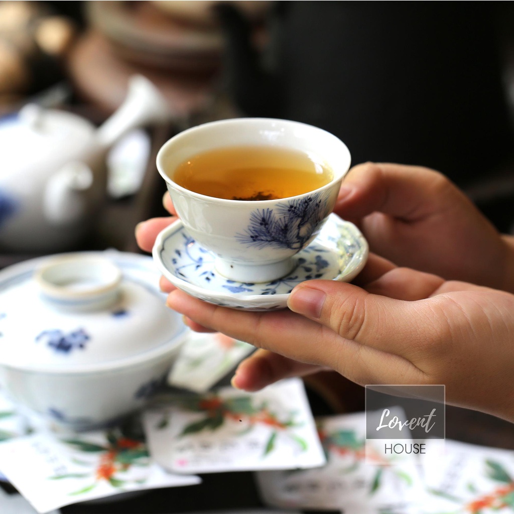 Cống Mi Lão Bạch Trà Hoàng Kim Quế Hoa  - Trà bánh tiện lợi, ngọt thơm