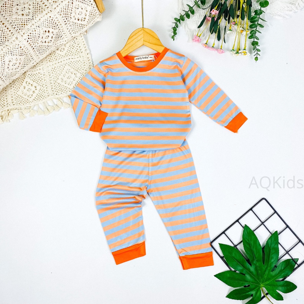 [BÉ 7-28kg] Bộ Tay Dài Quần Dài Minlybaby Cho Bé Vải Thun Lạnh, Size 80-170 Unibaby BDST