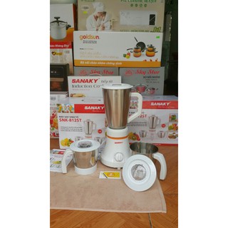 (cối inox cao cấp) Máy xay sinh tố 3 cối Sanaky