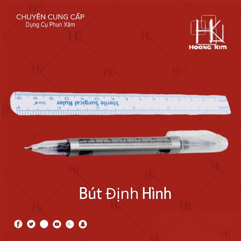 Bút định hình xanh không trôi và bút xóa