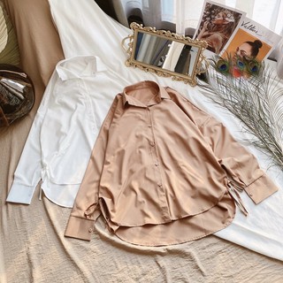 Somi oversize tay dài vạt bầu