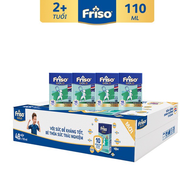 Thùng 48 hộp Sữa uống dinh dưỡng Friso Gold (110ml/hộp)