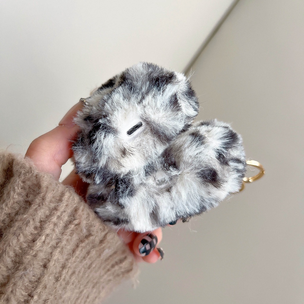 Vỏ Bảo Vệ Hộp Sạc Tai Nghe AirPods3 Gen AirPods3 2021 3 Họa Tiết Da Báo Bằng Lông Nhung Ốp