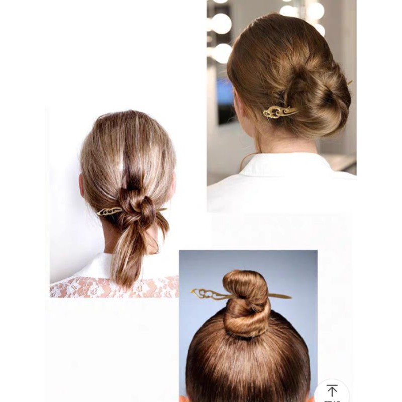 Trâm đơn cổ trang cài tóc màu vàng, bạc, đồng