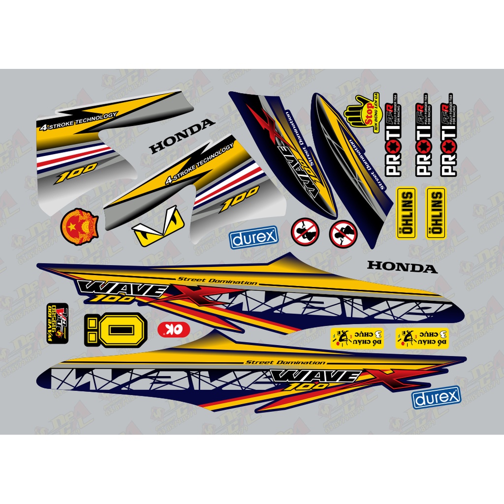 Tem rời Wave a 50 - 100 cc Đời 2006-2016 Mẫu wave X 919580