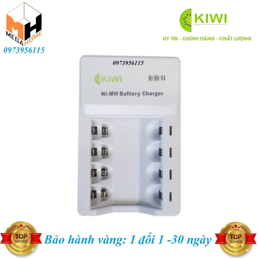 Bộ dock sạc , pin AA 1.2V Ultra Alkaline- KiWi hàng chính hãng