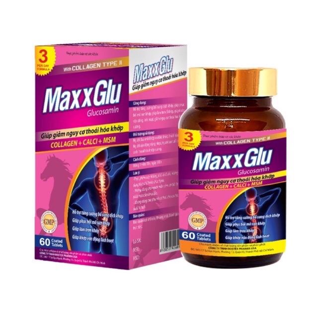 Maxxglu hỗ trợ xương khớp, tái tạo mô sụn khớp, đau khớp mỏi khớp, đau nhức