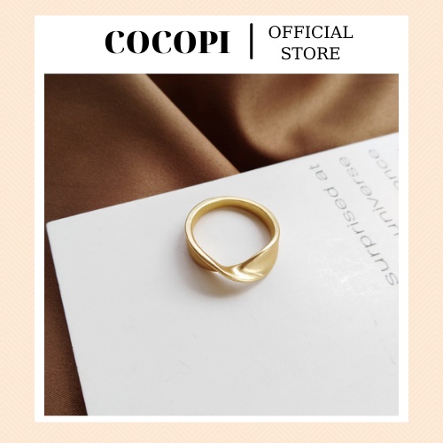 Nhẫn nữ xoắn nhẹ phong cách Hàn Quốc Cocopi.accessories - N011