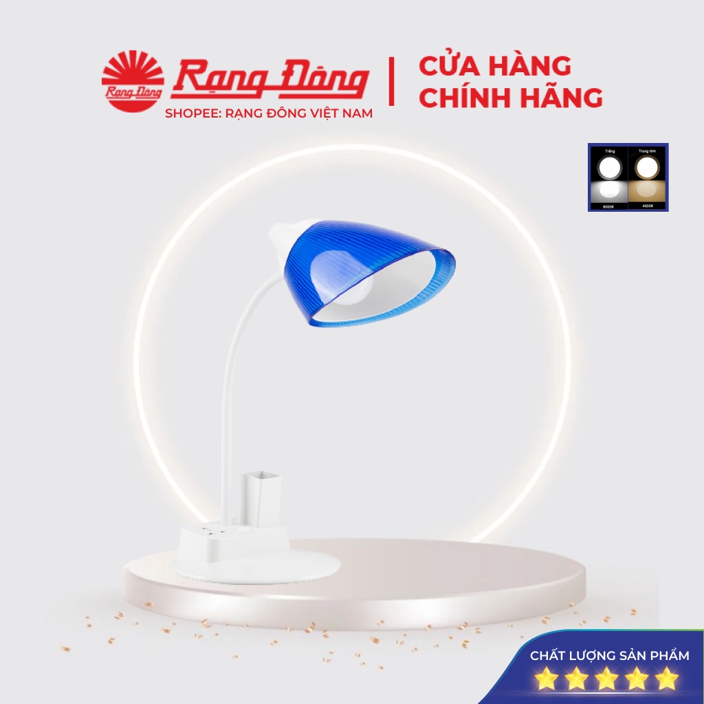 Đèn học Rạng Đông 8W để bàn chống cận thị bảo vệ mắt cho bé Model RD-RL-40