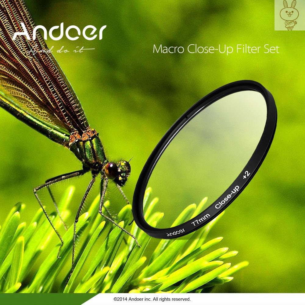 OL Andoer 52mm Macro Close-Up Filter Set +1 +2 +4 +10 with Pouch for  D7200 D5200 D3200 D3100   Pentax DSLRs