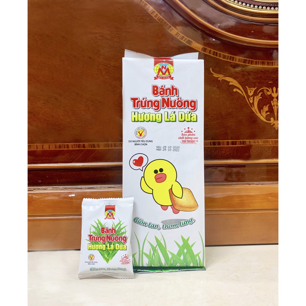 MỸ NGỌC _ 162g Bánh trứng nướng Hương LÁ DỨA - Baked egg cake with Pandan leaves flavor 162g