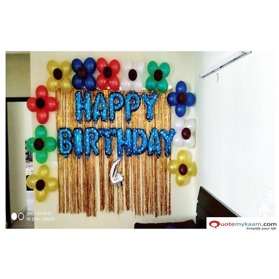 Bộ Bóng Chữ Happy Birthday Chọn Màu , Tặng Kèm Rèm số tuổi