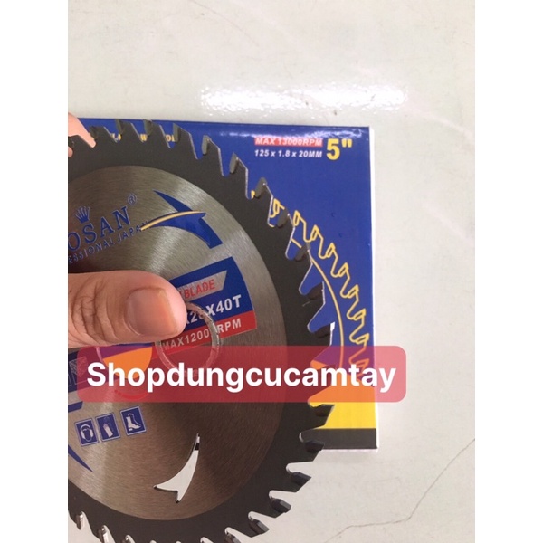 LƯỠI CẮT GỖ TOSAN 125MM 40 RĂNG SIÊU SẮC BÉN