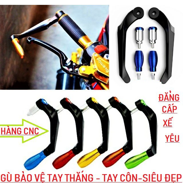 Gù chống đổ bảo vệ tay phanh lái hàng CNC - giá 1cặp chuyên sỉ đồ chơi xe máy