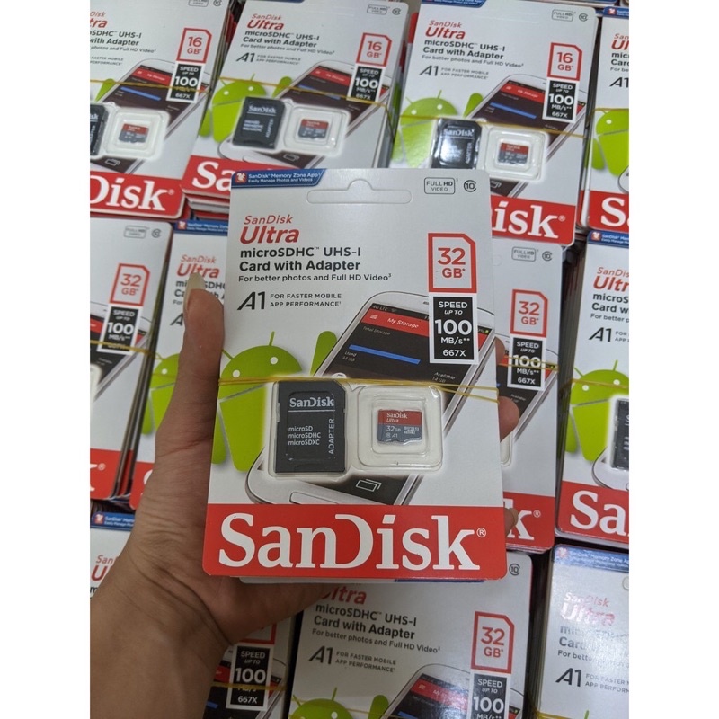 Thẻ Nhớ MicroSDXC SanDisk Ultra 128G 64GB 32GB Chuyên dụng Điện thoại,máy ảnh,gopro,flycam..