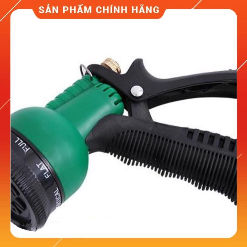 Vòi xịt rửa xe,Vòi phun nước tưới cây tăng áp thông minh 8 chế độ 815576 (cút vàng,nối đen - dây xanh)