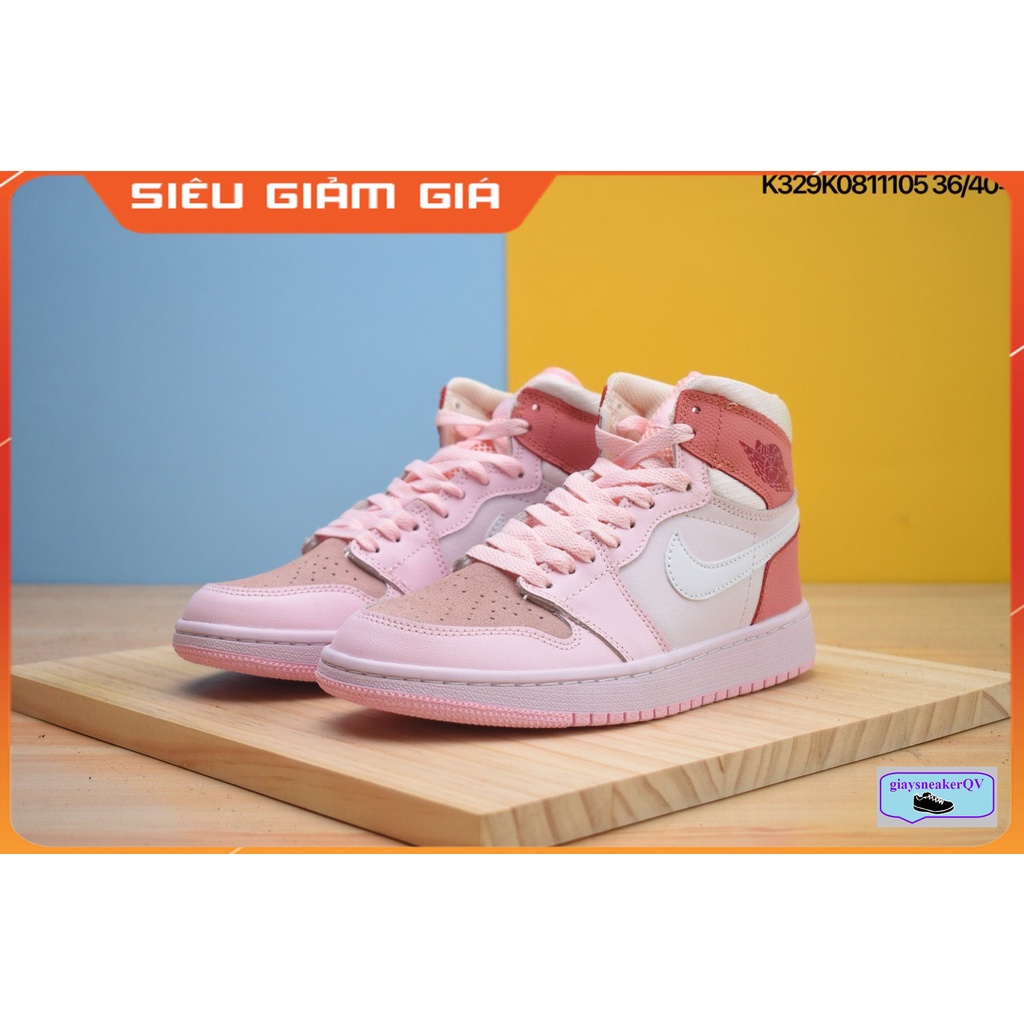 Giày Jordan 1 Mid Digital Pink Hồng siêu đẹp, giày thể thao hot hit dành cho nữ