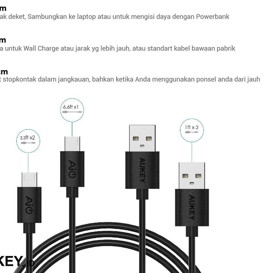 Aukey Dây Cáp Sạc Micro Usb 2.0 5 Cái - 500256