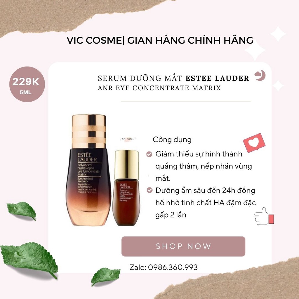 Serum dưỡng mắt chống lão hoá Estee Lauder Eye Matrix 5ml