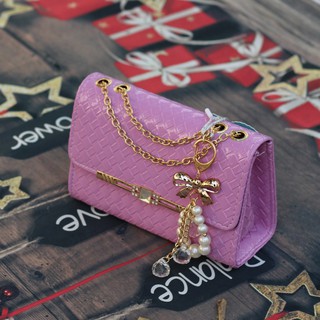 T06 Túi Xách Nữ Đeo Chéo Màu Hồng