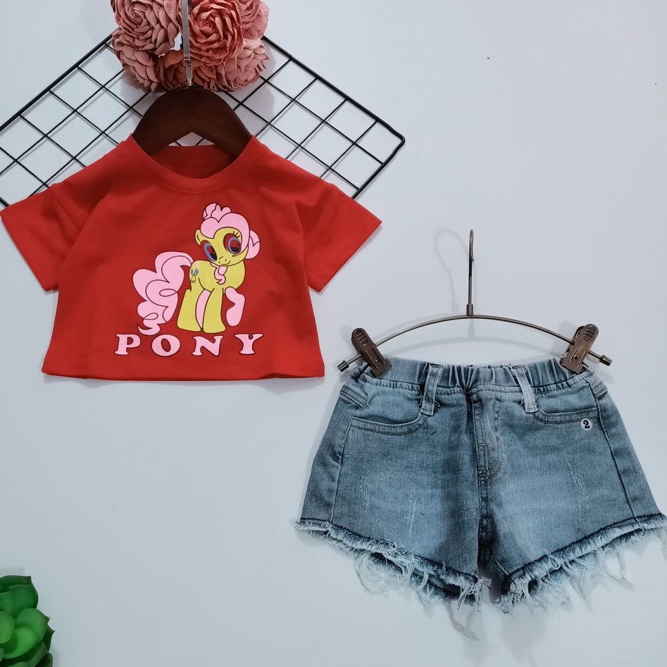 Set bộ jean áo cotton bé gái hàng xịn shop T211