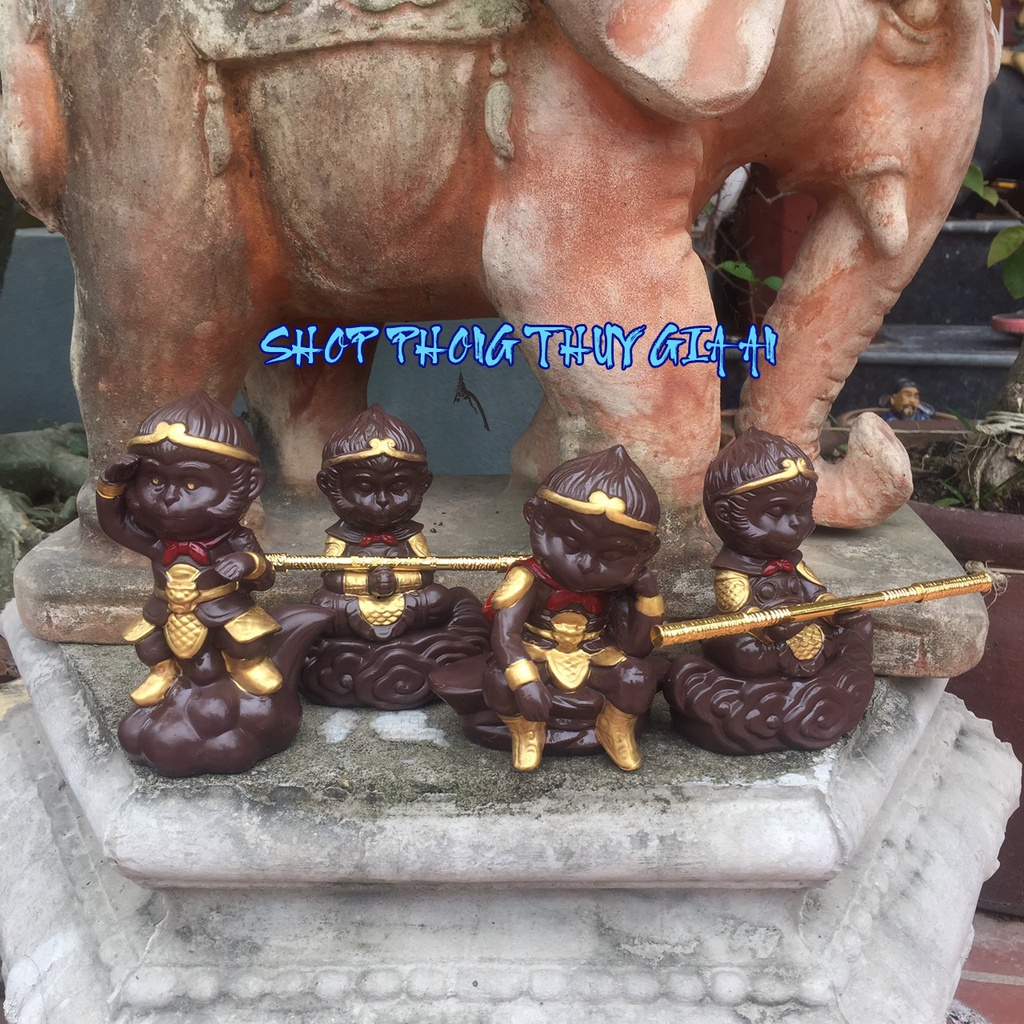 ( MẪU MỚI)Tượng Tôn Ngộ Không - Tề Thiên Đại Thánh- Trang trí Bể cá, Tiểu cảnh, Thác nước, Bàn làm việc Hàng Việt Nam