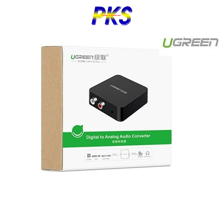 Bộ chuyển đổi quang + Coaxial to RCA chính hãng Ugreen 30523 cao cấp