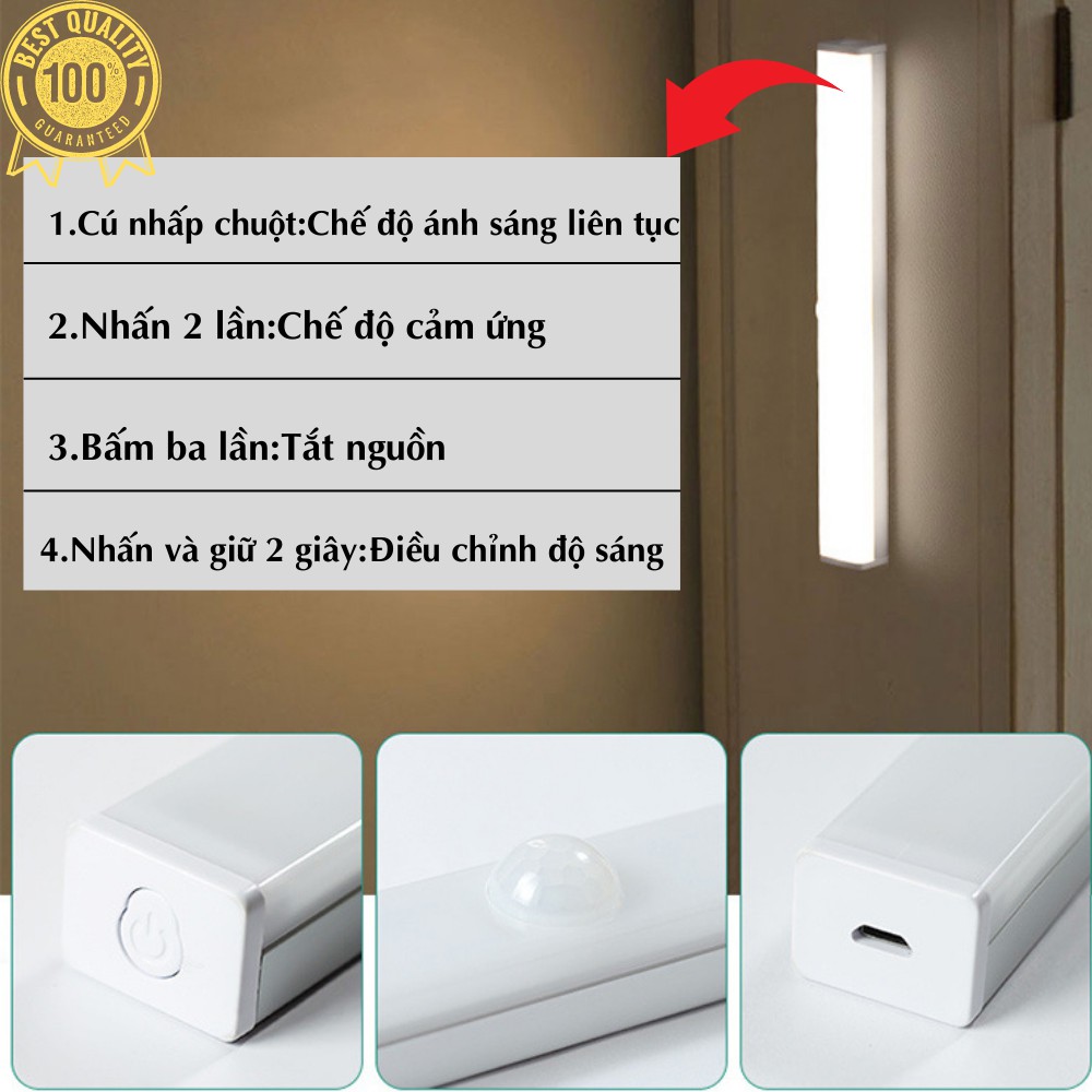 Đèn led cảm biến , đèn led cảm biến thông minh đèn cảm biến phòng ngủ gắn tường tiện lợi TIME HOME