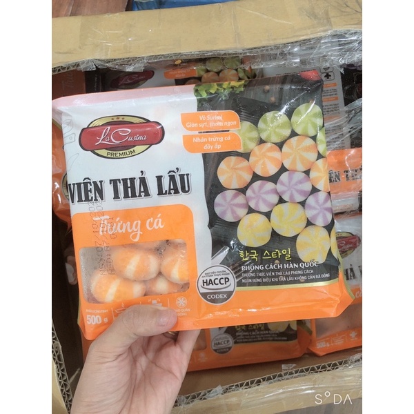 Viên thả lẩu trứng cá Lacusina