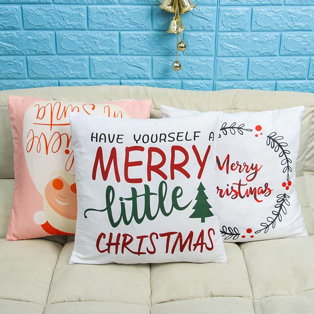 YOLA Vỏ Gối In Chữ Merry Christmas