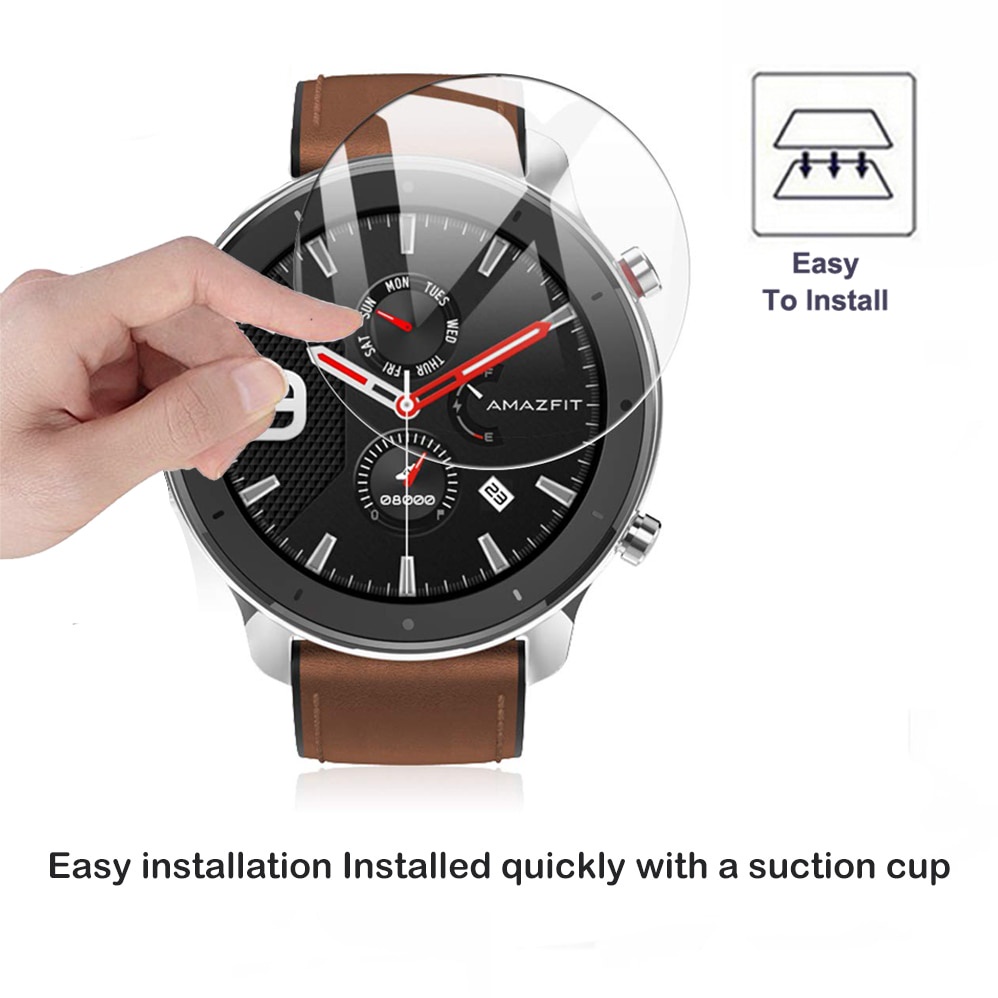 Set 2 Kính Cường Lực Chống Trầy Cho Đồng Hồ Thông Minh Xiaomi Amazfit GTR 47mm 42mm