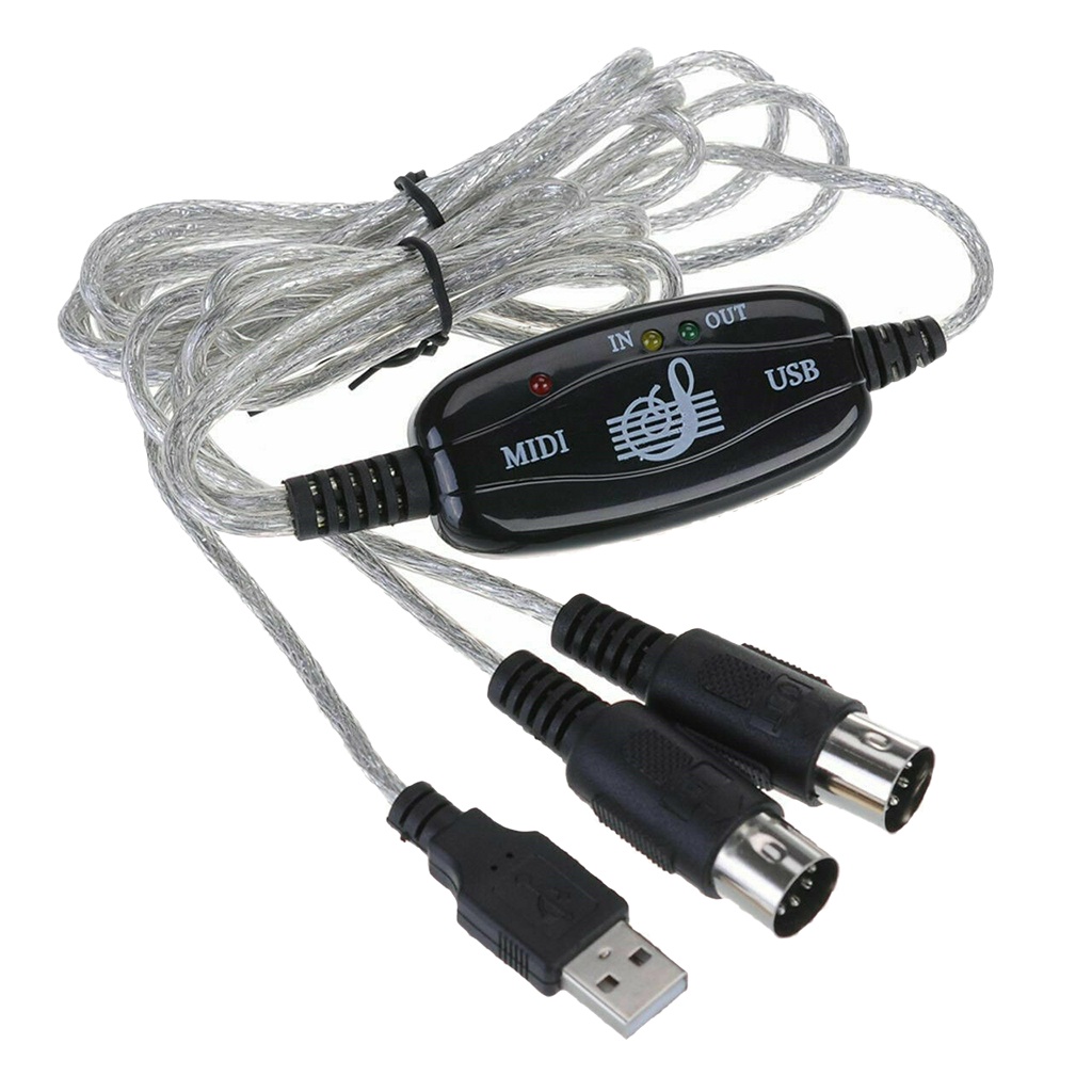 Dây Cáp Midi Sang USB Cho Organ - Thiết Bị Chuyển Đổi Âm Thanh Cho Nhạc Cụ Midi Kết Nối Với Máy Tính