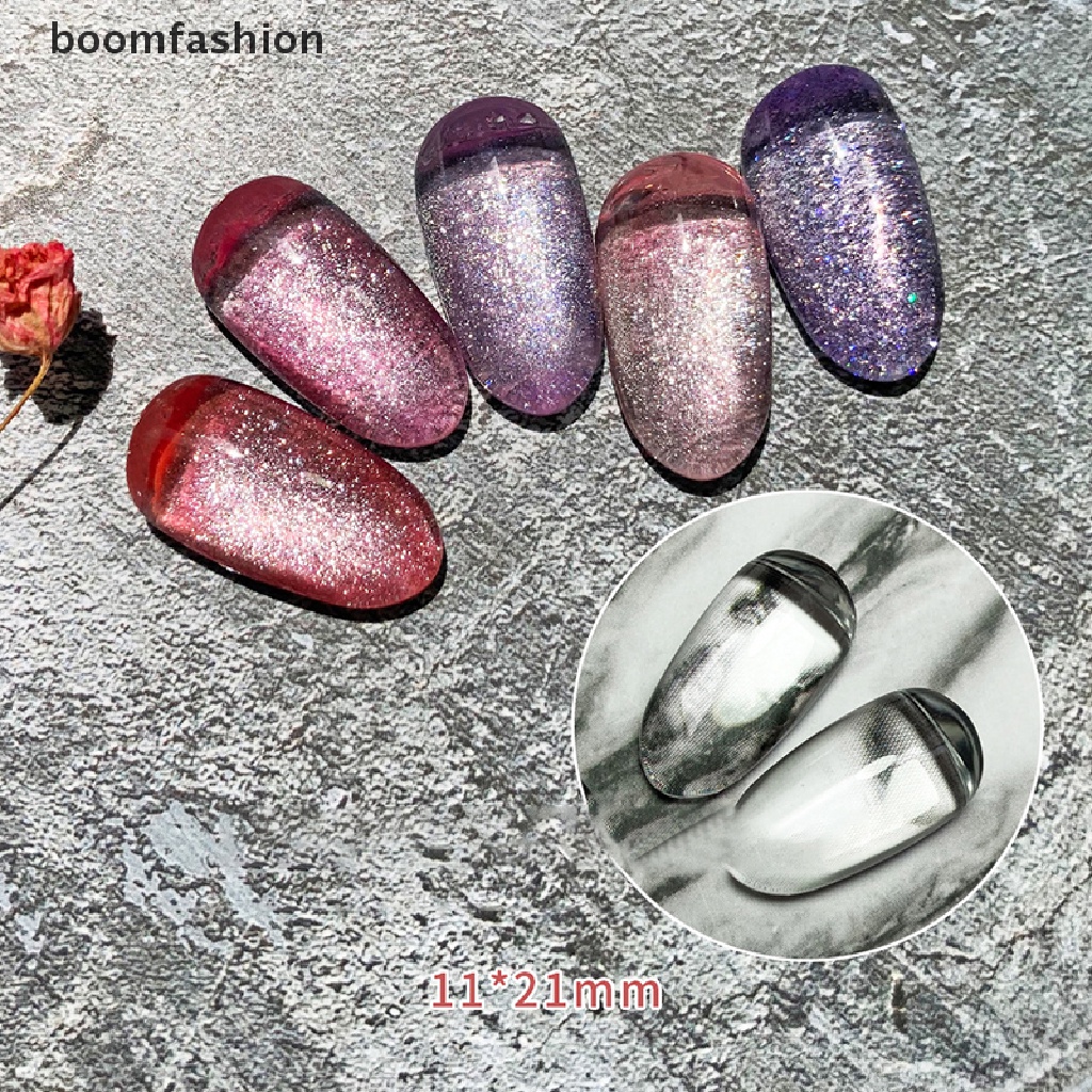 [boomfashion] 10pcs Transparent Glass Gel Nail Art Display Nail Color Board Manicure Tools [new]