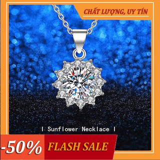 Dây chuyền bạc thái dương - bạc 925 cao cấp 💎gắn đá moissanite💎 khắc chữ silver 925