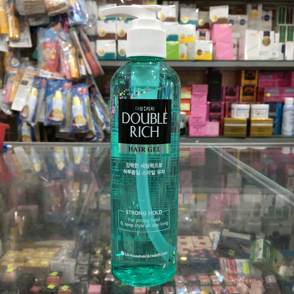 Gel giữ nếp tóc DOUBLE RICH Hair Gel Soft Hold /Hard Hold 250ml - Sịt giữ nếp tóc