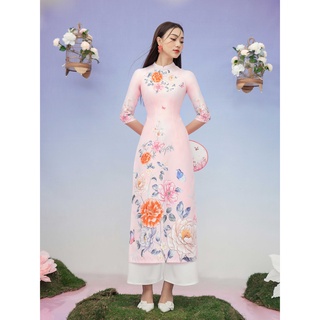 Áo dài tiểu hy viên 1ad022ho lep'