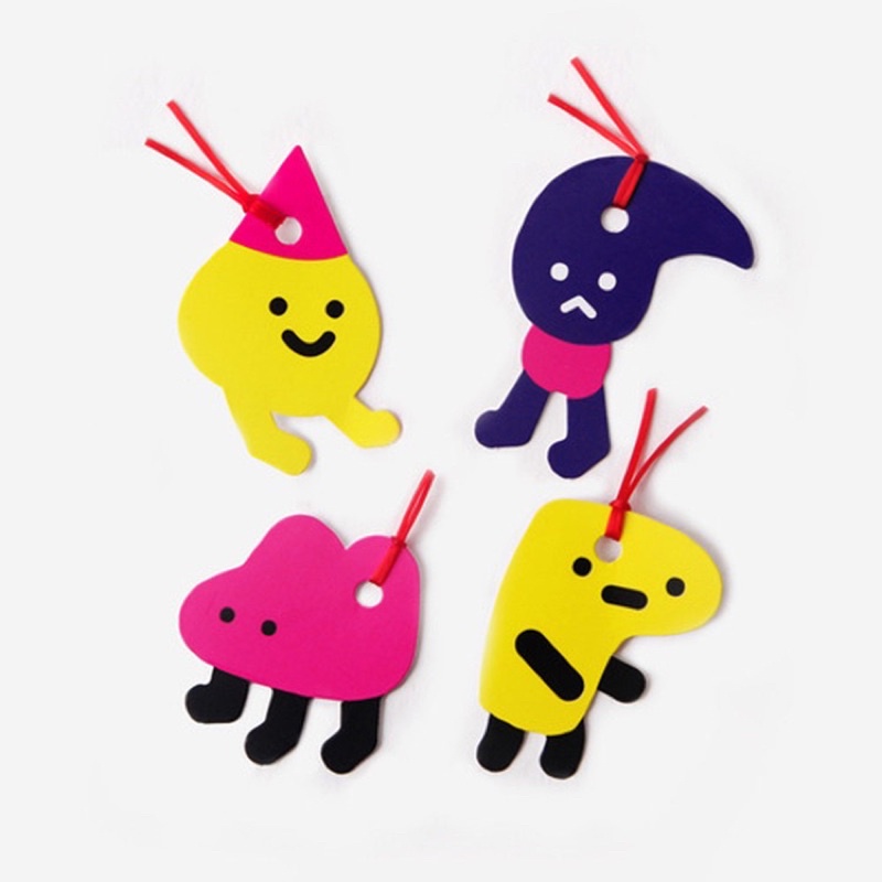 set 20 tag kèm dây động vật gắn túi bánh size 2.4 x 3.2 cm