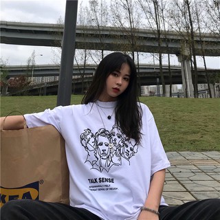 Áo thun oversize nam nữ  talk sense chất liệu vải tốt cotton M L XL màu trắng Trumunisex