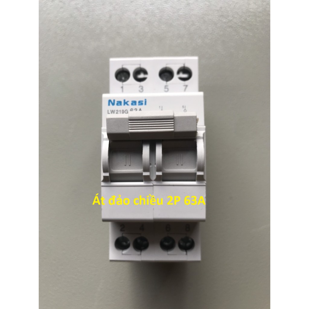 Át đảo chiều 2P 63A - Cầu dao đảo chiều dạng át 1 pha 63A