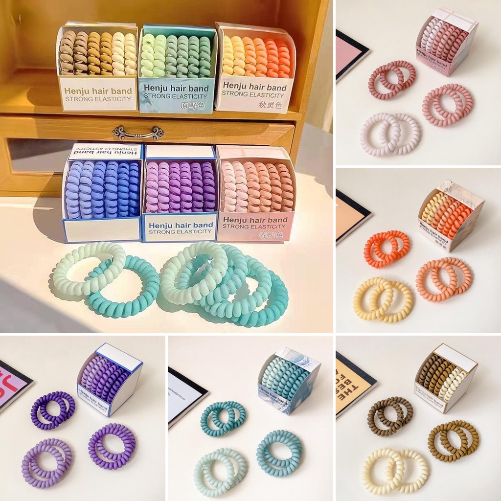 Set 6 Băng Đô Cài Tóc Co Giãn Màu Gradient Thời Trang Cho Nữ