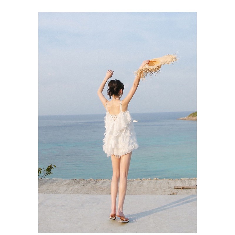 [Có sẵn] Set đồ bơi bikini 2 dây đi biển đi du lịch trắng - ORRIN CLOSET | BigBuy360 - bigbuy360.vn