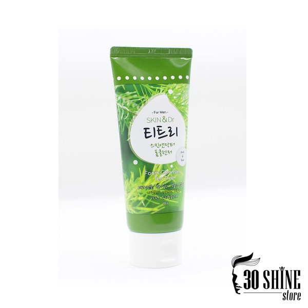 Sữa rửa mặt nam giảm mụn Skin&dr Tràm trà 80g - Cho da mụn, da dầu, dưỡng ẩm trắng da - 30Shine phân phối chính hãng