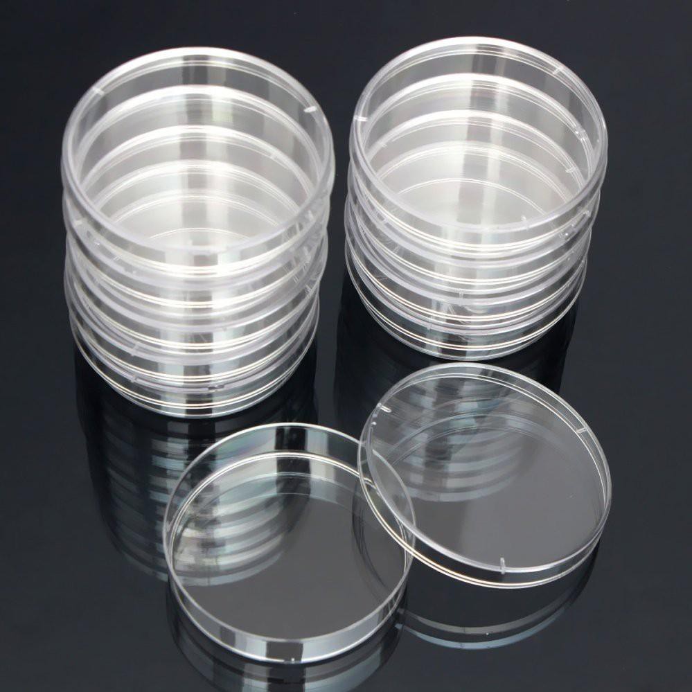 Đĩa petri nhựa 60x15mm tiệt trùng - Túi 10 cái, Non-pyrogenic, Free DNA