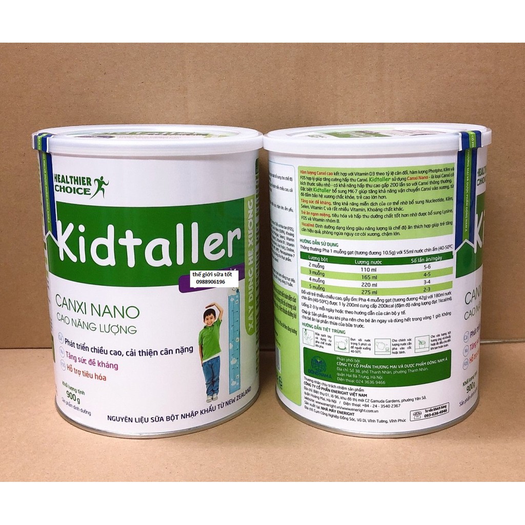 Combo 5l sữa kidtaller -900g