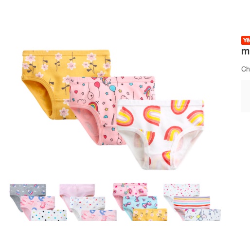 [Hot mẫu mới 2023] Combo quần lót bé gái mẫu hiện đại, quần chip bé gái kiểu Âu Mĩ sang trọng từ 2-14 tuổi