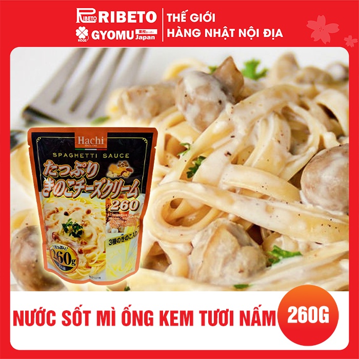 Nước sốt mì ống kem tươi nấm 260g - nội địa Nhật Bản